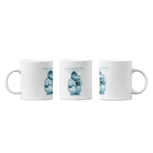 Waiting for coffee to kick in White Mug