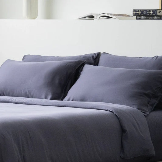 Weavve Home Cotton Flat Sheet, Queen Size, Midnight Blue