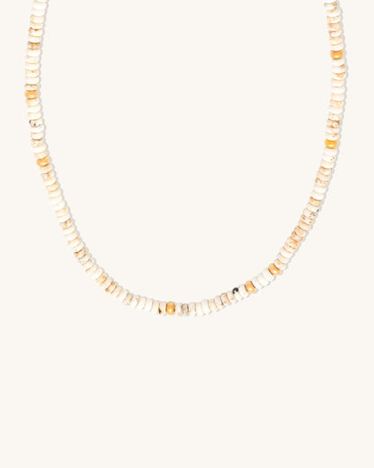 White Howlite Gemstone Necklace