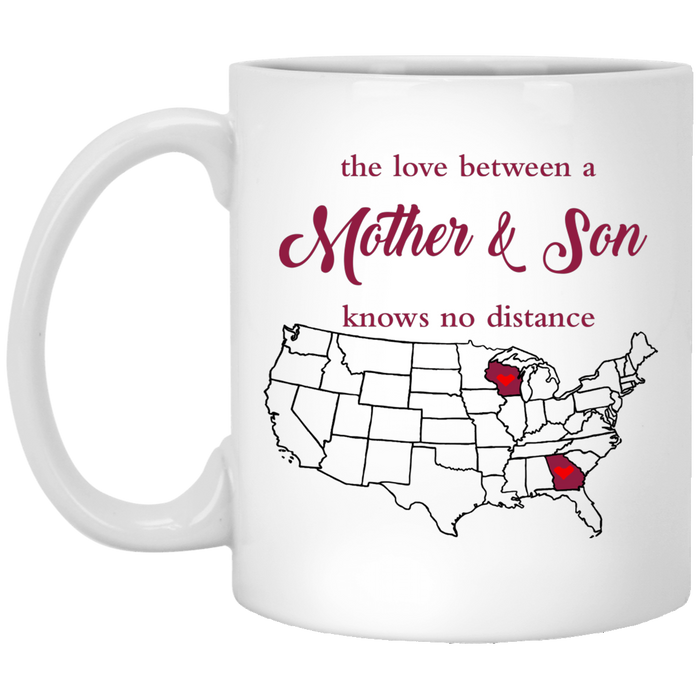 Wisconsin Georgia The Love Mother And Son Mug - Mug Teezalo