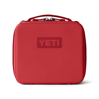 Red YETI Daytrip 3L insulated lunch box with a rugged, water-resistant exterior and top carry handle.