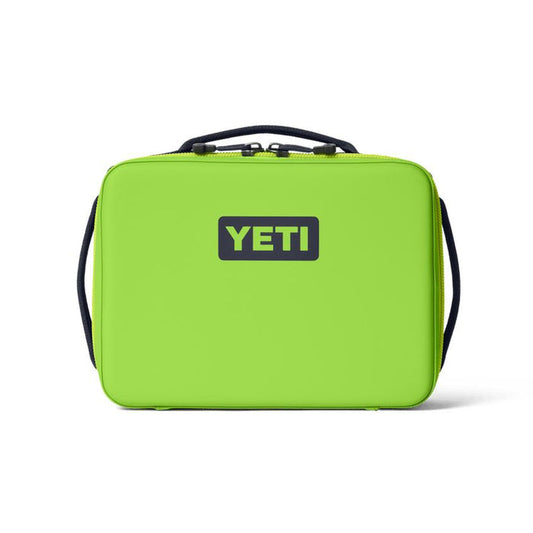 Chartreuse YETI Daytrip 5L insulated lunch box with a rigid, water-resistant shell and black logo patch.
