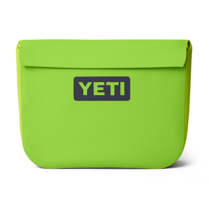 Bright lime green YETI Sidekick Dry 6L waterproof gear case with a magnetic closure and durable RF-welded seams.