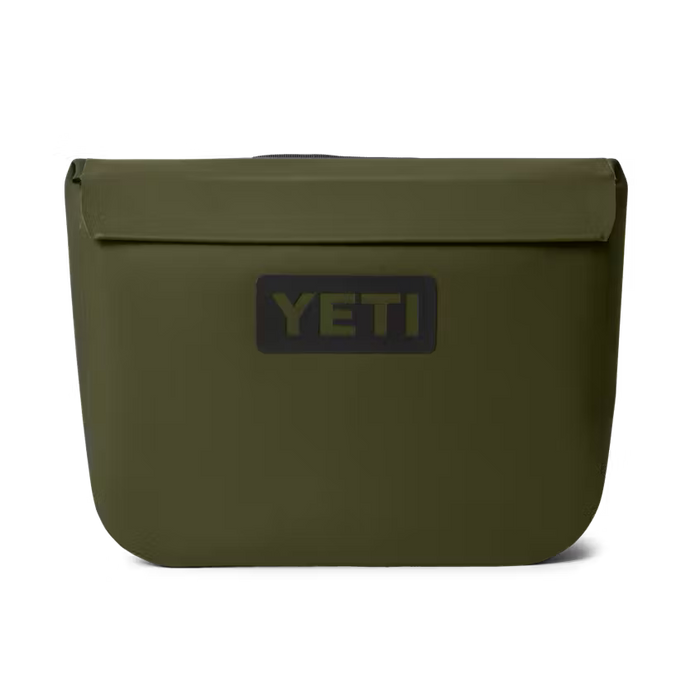 Olive green YETI Sidekick Dry 6L waterproof gear case with a magnetic closure and durable RF-welded seams.